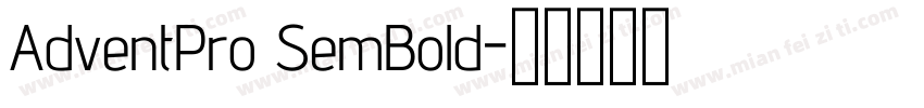 AdventPro SemBold字体转换